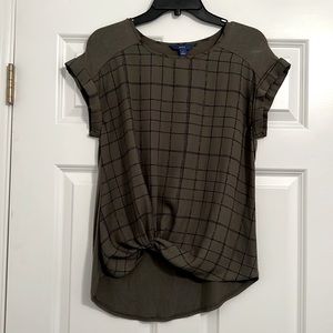 Apt. 9 Mixed Material Top Sz S